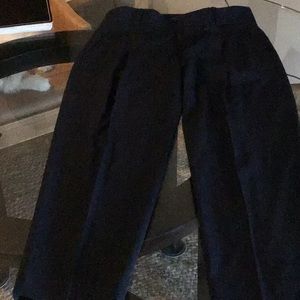 Banana Republic Navy pinstripe pant. Cropped. Size 2.